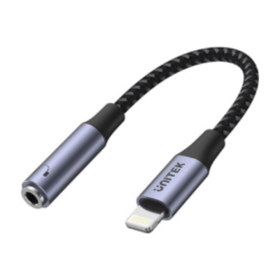 Unitek Lightning to 3.5mm Adapter Price in Qatar – Space Grey – M1208A