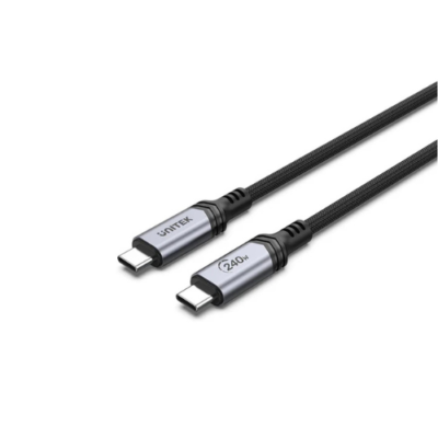 Unitek 2M USB Type-C 240W Power Delivery 3.1 Braided Charging Cable Price in Qatar – C14110GY-2M