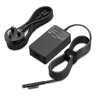 127W Charger for Microsoft Surface Pro, Surface Book, Laptop, Go – Model 1932 with USB Port – UK Plug – Price in Qatar