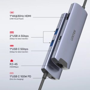 Unitek 6-in-1 USB-C Hub Price in Qatar