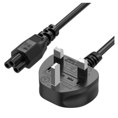 Laptop Power Cable UK 3-Pin 1.5 Meter Black Price in Qatar