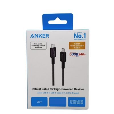 Anker USB-A to USB-C Cable 3ft Braided Charger Cable for Apple, Samsung, Google & More – Best Price in Qatar