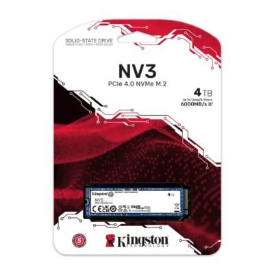 Kingston NV3 PCIe 4.0 NVMe Internal SSD 4TB Price in Qatar – M.2 2280, 6000MB/s Read, 5000MB/s Write, 3D NAND | Clever Computer Doha