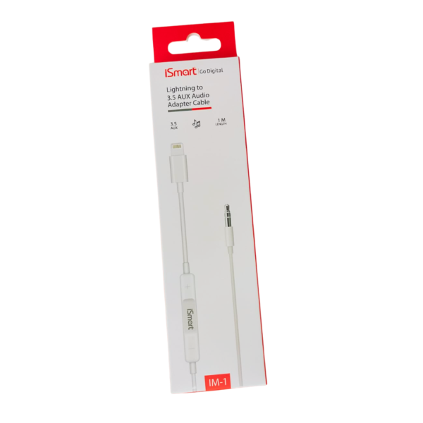 Ismart Lightning to 3.5mm AUX Audio Adapter Cable Qatar