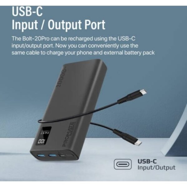 Promate Bolt-20Pro 20000mAh Power Bank Qatar