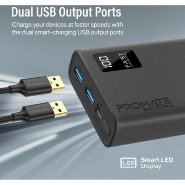 Promate Bolt-20Pro 20000mAh Power Bank Qatar
