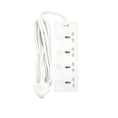 LightX Extension with Switch 4W & 3M with Individual Switch – Best Price in Qatar | Clever Computer