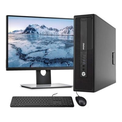 Pre-Owned HP EliteDesk 800 G1 SFF i7 4th Gen | 8GB RAM | 256GB SSD | 22-Inch Monitor with Wired Keyboard & Mouse – Best Price in Qatar for Office, Home & Kids Use