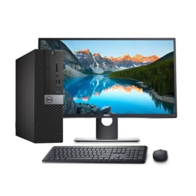 Pre-owned Dell OptiPlex 5050 Desktop Core i7 7th Gen with 8GB RAM, 256GB SSD + 500GB HDD, 22-Inch Monitor, Keyboard & Mouse – Best Pre-Owned Desktop PC in Qatar