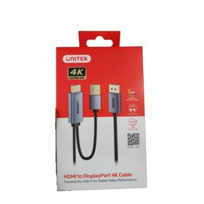 Unitek HDMI to DisplayPort 4K Cable (1.8M) – Model V1714A | 4K Ultra HD HDMI to DP Cable in Qatar