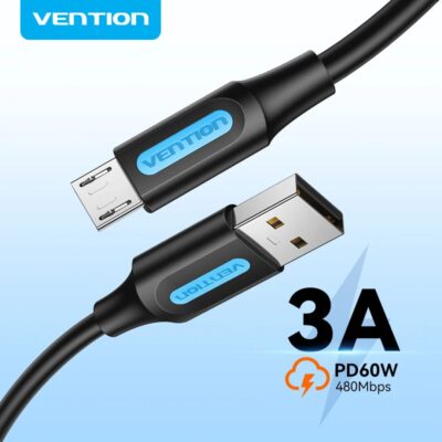 Vention Micro USB Cable 3A Fast Charging Android Data Cable for Samsung Xiaomi Mobile Phone – Micro USB Charger Cable Price in Doha Qatar