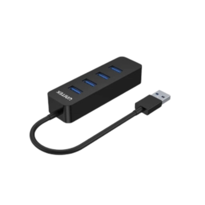 Unitek uHUB Q4 4-Port USB 3.0 Powered Hub with USB-C Power Input, 5Gbps High-Speed Data Transfer, 15cm Cable – Compact USB Hub for Laptop & PC – Best USB Hub Price in Doha Qatar