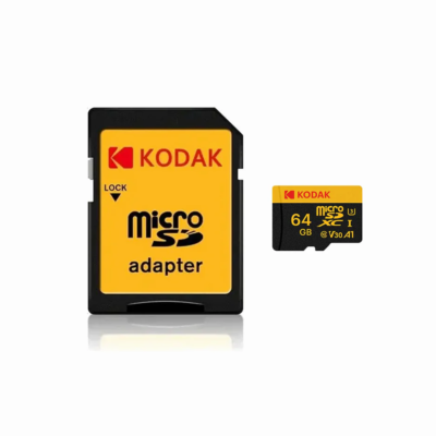 Kodak 64GB microSDXC Memory Card UHS-I U3 V30 A1 with Adapter – 4K Ultra HD High Speed microSD Card Price in Doha Qatar