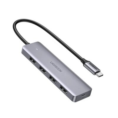 UGREEN 70336 4 Port USB 3.0 Hub with Micro USB Power Port High Speed Data Splitter for Laptop PC Flash Drive Keyboard Mouse Price in Doha Qatar