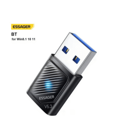 Essager USB Bluetooth 5.3 Dongle Adapter for PC Laptop Wireless Bluetooth Receiver Transmitter for Keyboard Mouse Headphones – Best Bluetooth Adapter Price in Doha Qatar