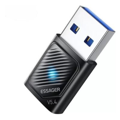 Essager USB Bluetooth 5.4 / 5.3 Dongle Adapter for PC Laptop Wireless Bluetooth Receiver Transmitter for Keyboard Mouse Headphones – Best Bluetooth Adapter Price in Doha Qatar