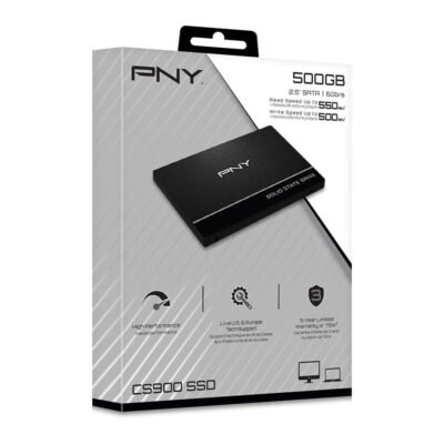 PNY CS900 500GB 2.5 Inch SATA III Internal SSD Price in Qatar – 500GB Solid State Drive with 550MB/s Read Speed for Laptop & Desktop Upgrade Doha Qatar