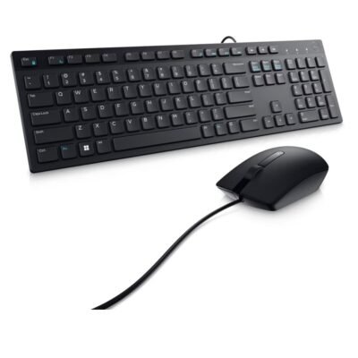 Pre-Owned Dell Wired Arabic/English Keyboard and Mouse Combo Price in Qatar – Original Dell USB Keyboard & Optical Mouse Set for Office, Business, School and Home Use in Doha Qatar