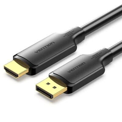 Vention DisplayPort Male to HDMI Male 4K HD Cable 5M Black HFOBJ Price in Qatar – DisplayPort to HDMI 4K Video Cable for PC, Laptop, Monitor, TV & Projector – Doha Qatar