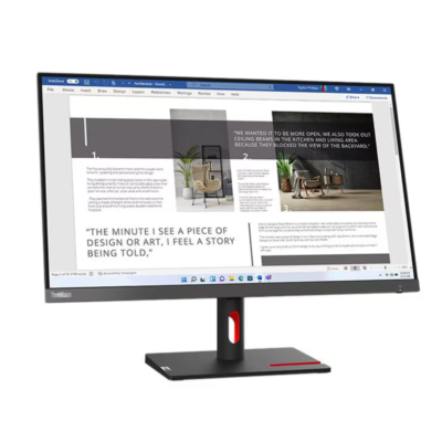 Lenovo ThinkVision S27i-30 27-Inch Full HD Monitor Price in Qatar – IPS Panel, 1920×1080 Resolution, HDMI 1.4 & VGA, HDMI Cable Included, Brand New Monitor with 3 Years Warranty – Doha, Qatar