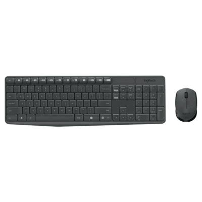 Logitech MK235 Wireless Keyboard & Mouse Combo – 2.4GHz Wireless Keyboard and Mouse Set | Compact Full-Size Design for PC, Laptop & Office in Qatar